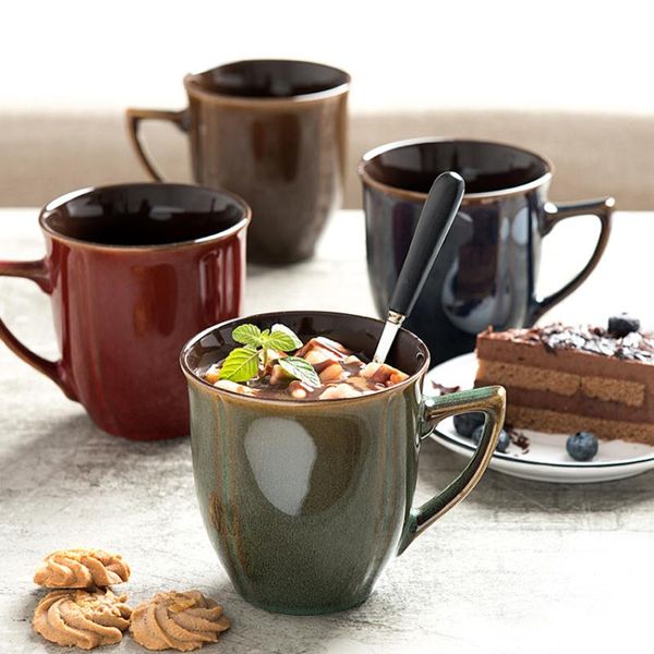 

350ml ceramic mugs couple lover's gift morning mug milk coffee vintage breakfast creative porcelain cup