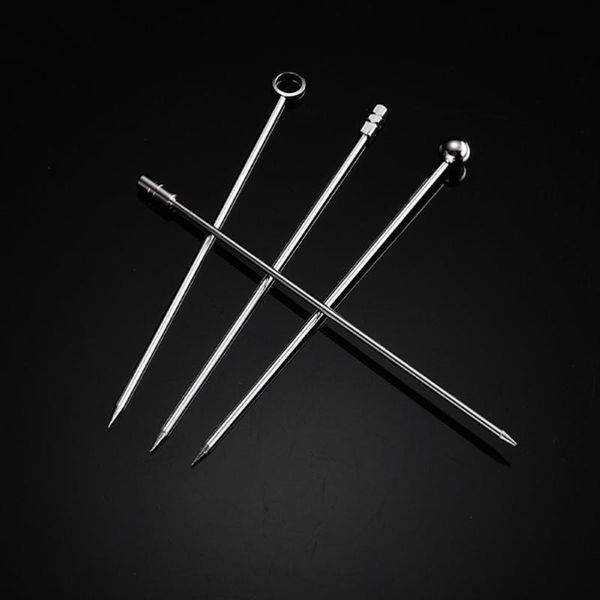 

forks 8pcs stainless steel cocktail picks practical fruit pick useful stirring stick party supplies for home bar (head)