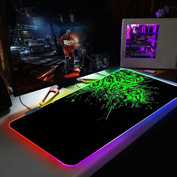 

mouse pads & wrist rests razzer diy custom gaming rgb pad gamer computer mousepad backlit mause large