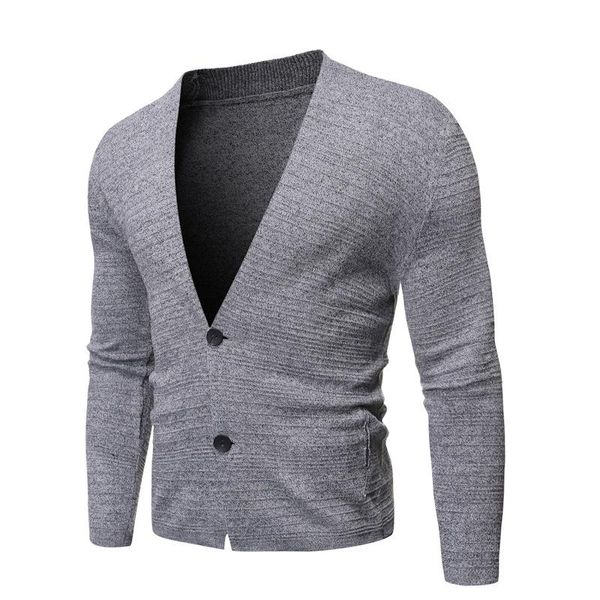 

men's sweaters 2021 autumn winter simple solid color v-neck cardigan sweater korean elastic slim fit casual men coat, White;black