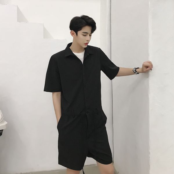 

blazer, short sleeve hairdresser, pants, handsome, dark, korean edition coveralls, loose, summer siamese casual ialk, Gray