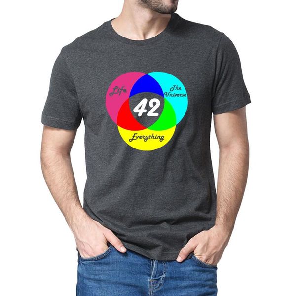 

men's t-shirts answer is 42 t-shirt - inspired by hitchhikers guide to the galaxy sci fi 100% cotton novelty women tee, White;black