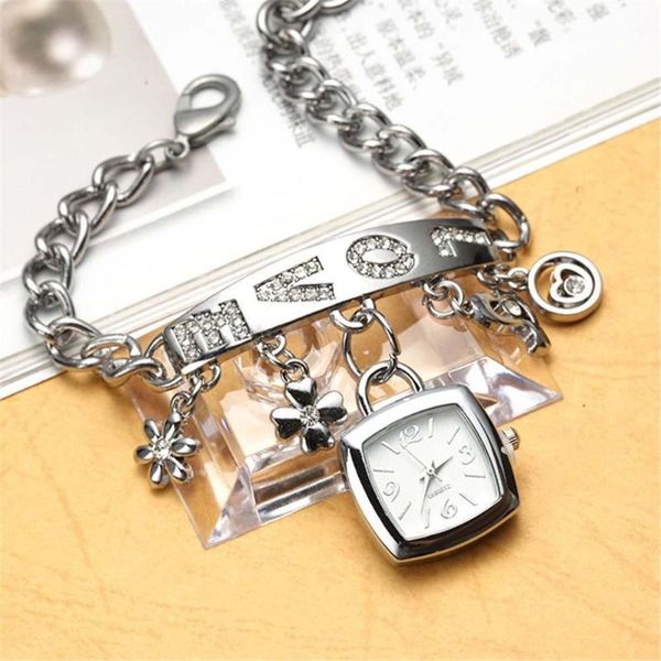 

wristwatches personality men's antiqued bronze vintage alloy bird skull charms pendant, Slivery;brown