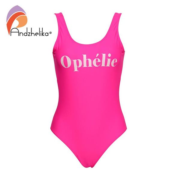 

andzhelika one piece swimsuit solid letter sport swimwear girls hollow out bodysuit brazilian beach bathing suit monokini