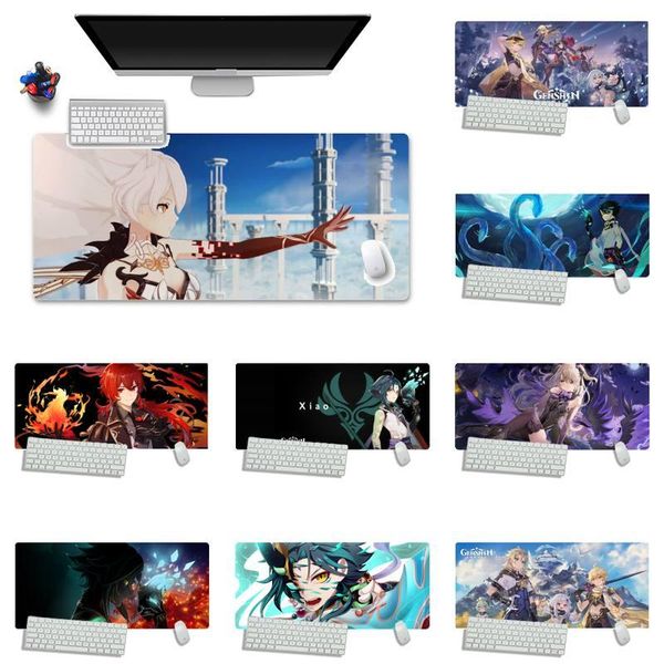 

mouse pads & wrist rests genshin impact lapcomputer mousepad desk table protect game office work mat pad
