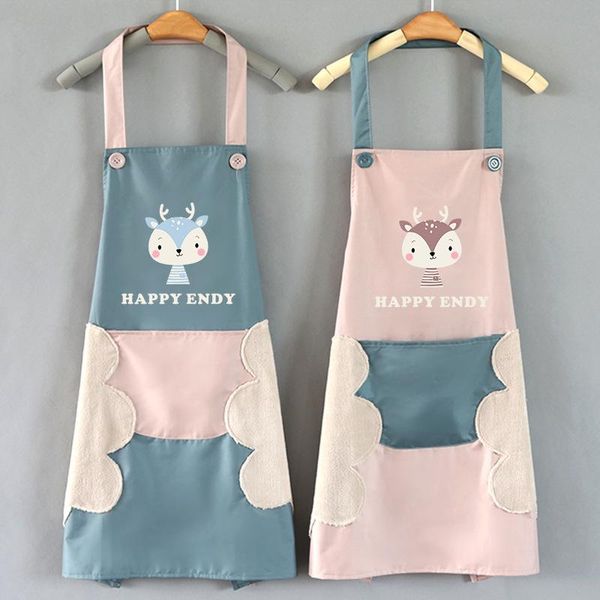 

new waterproof polyester 1pcs striped apron woman bibs home cooking baking coffee shop cleaning aprons kitchen accessory