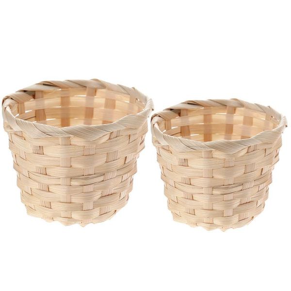 

storage baskets small basket deskfinishing home bamboo weaving products sundries organizer rattan plant box wicker