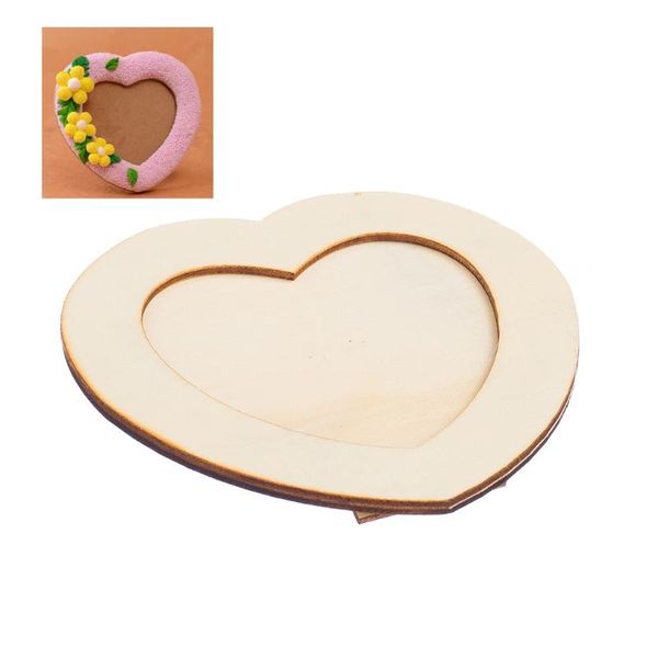 

frames and mouldings wooden unpainted heart po holder diy picture frame bedroom art decor