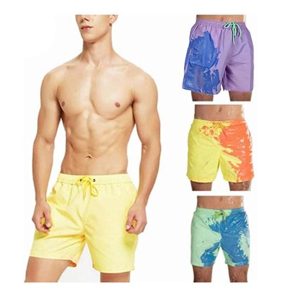 

umbrellas summer mens swimming shorts temperature-sensitive color-changing beach pants swim trunks color changing swimwear