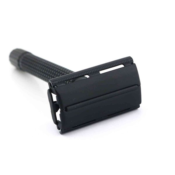 

double edge safety shaving black manual razor classic style brass long anti slip handle 9306-hl weishi 1pcs/lot new