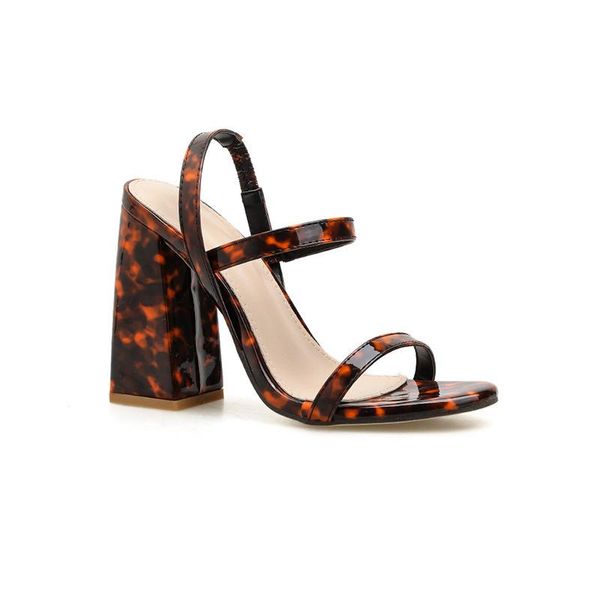 

sandals 2021 summer 35-42 big size leopard print in, Black