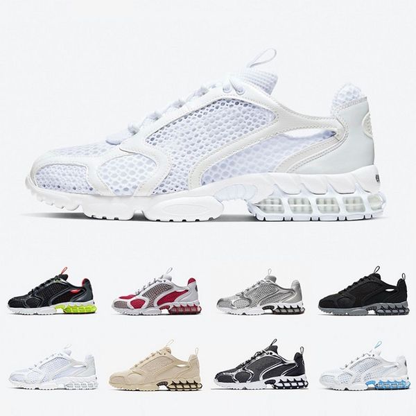

classic triple white spiridon caged mens running shoese cardinal red metallic silver pure platinum sand men women sports sneakers 36-45