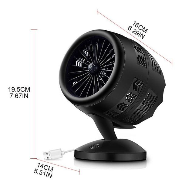 

electric fans double-blade turbine table tiny round fan quiet operation adjustable tilt 360Â° k1ad