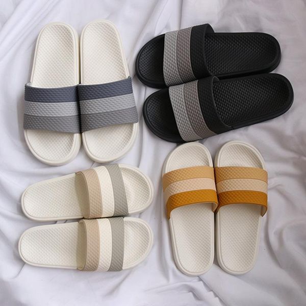 

2021 men/women indoor slippers ladies home bathroom non-slip eva sandals couples outdoor shoes female fashion house flip flops, Black