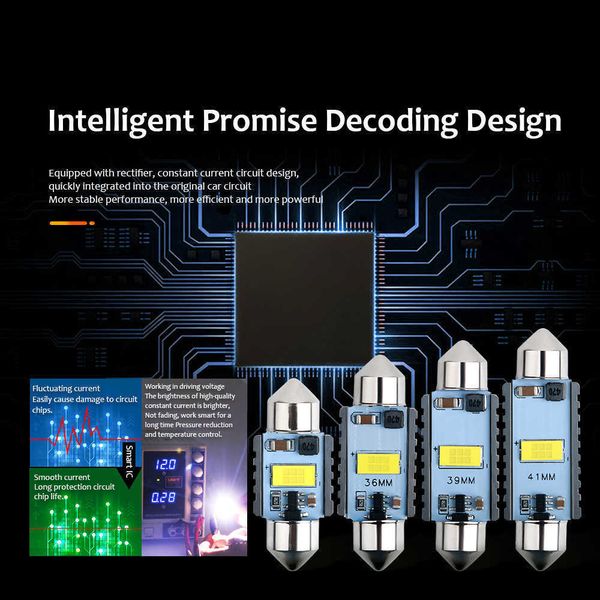 

new 1x highbright auto led lamp decoding festoon c10w c5w canbus no error 31/36/39/41mm bulbs car interior reading light white diode