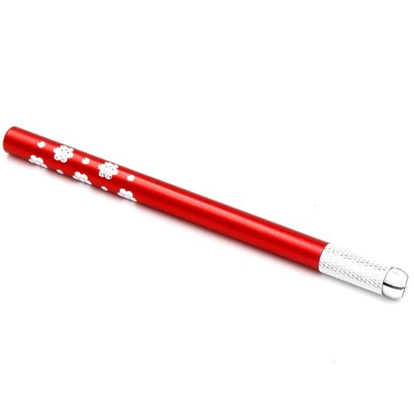 

red caneta tatuagem permanent makeup pen manual tebori microblading sobrancelhas tattoo pen with 2pcs blade ing