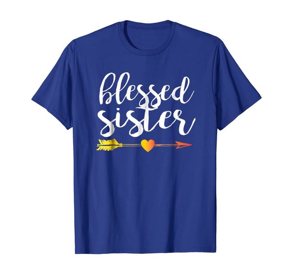 

blessed sister shirt cute gold arrow, White;black