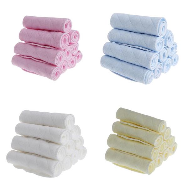 

10pcs reusable baby cotton blend cloth diaper newborn soft nappy insert 3 layers