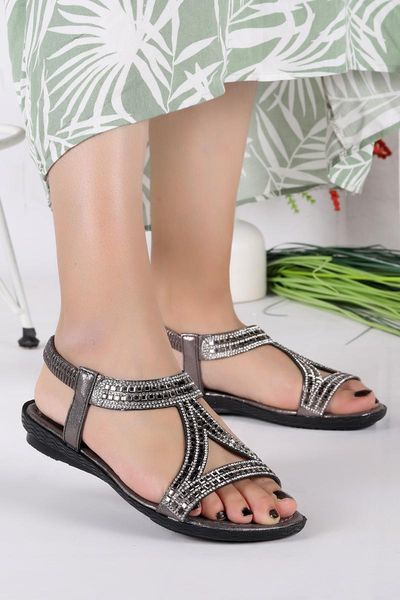 

sandals 563155 cubic zirconia daily women shoes, Black