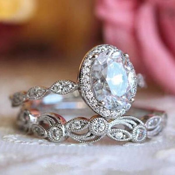 

wedding rings round cz for women white color jewelry luxury engagement square bague zirconia accessories, Slivery;golden