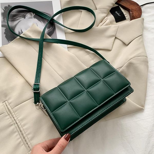 

cross body solid color 2021 female shoulder bags pu leather handbags designer crossbody lady's lattice