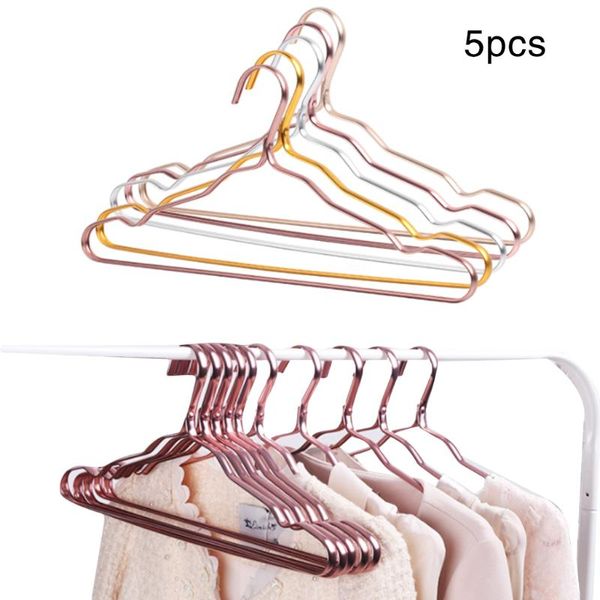 

hangers & racks 5pcs/set clothes drying rack aluminum alloy hanger non-slip laundry closet organizer clothing 5kg load bear