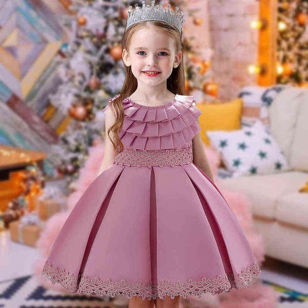 2021 formale Neugeborene Kleidung 1. Geburtstag Taufe Kleid Für Baby Mädchen Kleider Perlen Party Prinzessin Mädchen Kleid 1 2 Jahr g1129