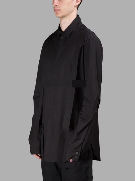 

men's casual shirts dark aesthetic singer straps splicing design shirt city youth fashion loose large size, White;black