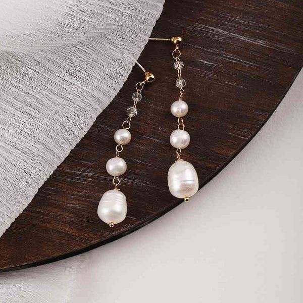 

baroque natural pearl women's new fashion earrings in 2021 designer fashion earrings, Black