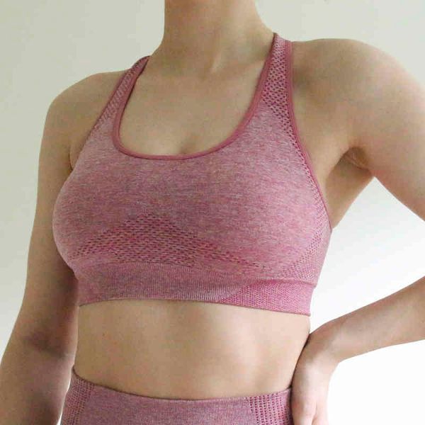 

nepoagym vrouwen vitale naadloze sport bh push up workout beha wear voor gym