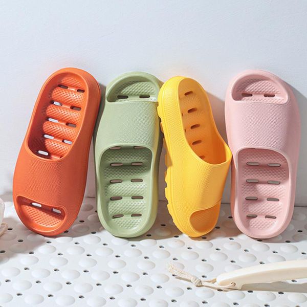 

slippers mdmupaogit wholesale leaking hollow bathing women thick platform bathroom soft anti-slip slides eva shoes, Black