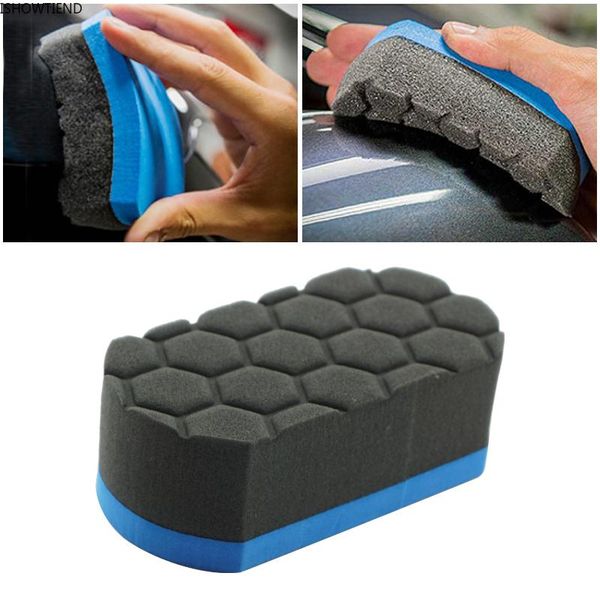 

car sponge 1/2pcs automobile beauty waxing integrated handheld interior polishing tire washing flat bottom high fitting fine