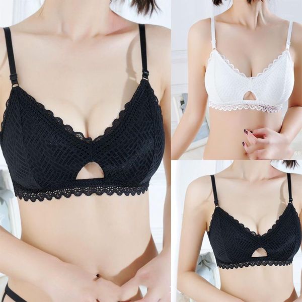 

bustiers & corsets low back bralette ladies backless invisible lace bra solid color ultra thin underwear women lingerie tank bras, Black;white