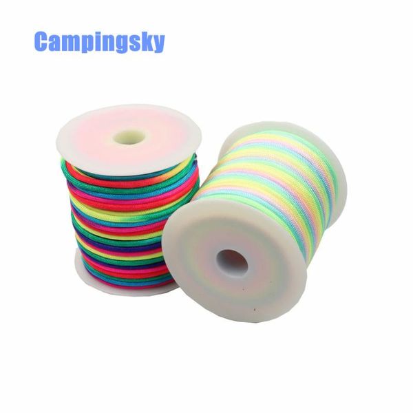 

campingsky rainbow paracord 100 feet 550 paracord nylon parachute cord lanyard rope outdoor climbing