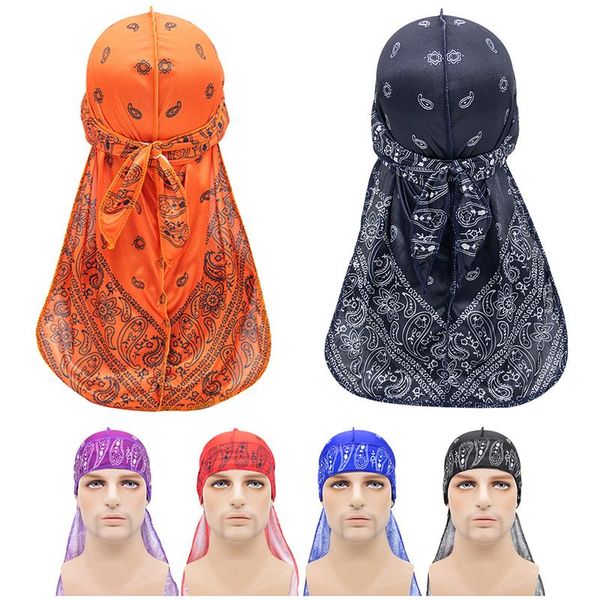 

beanies breathable bandana hat long tail headwrap printed hijabs hats turban head scarf chemo cap hip hop