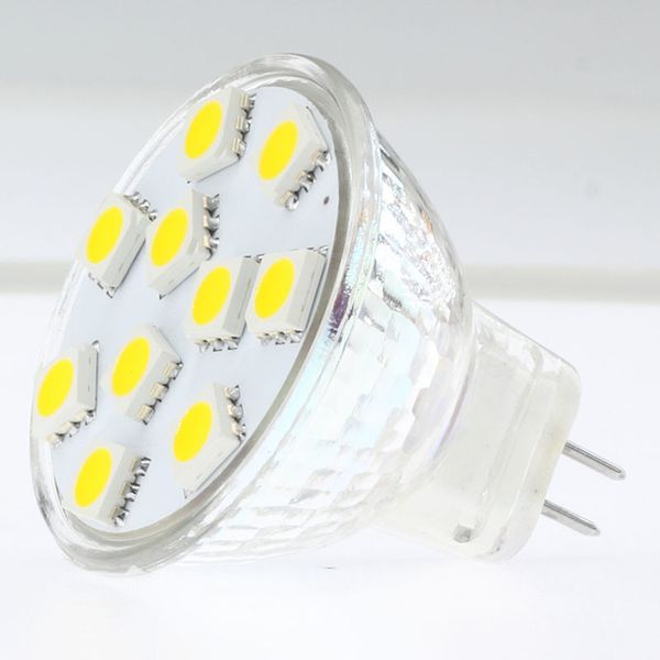 Высоко яркие 3W MR11 GU4 Светодиодная лампа лампочки 12 В 24V 10LEDS 12LEDS 5050 SMD холодно белый теплый белый заменить галоген