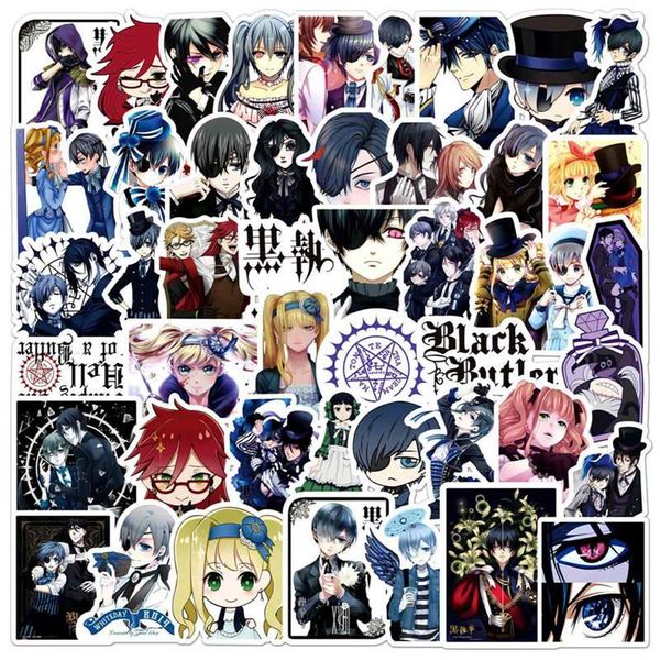 

gift wrap 50 pcs/set anime black butler kizuna stickers for kids luggage lapmotorcycle skateboard bicycle stationery stickes