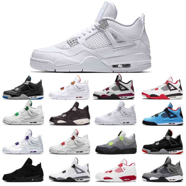 

new basketball shoes 4s man woman black cat court purple university neon bred alternate motorsport orange metallic white cement pure money