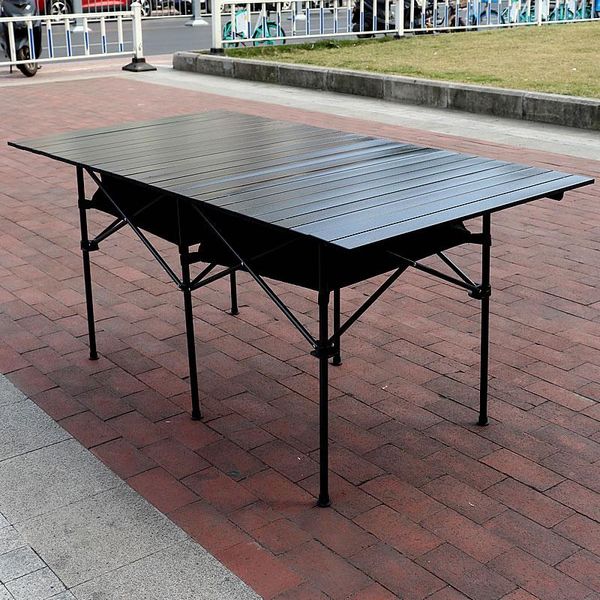 

folding table 153cm foldable tableware computer-bed-desk tours barbecue picnic ultra-light outdoor