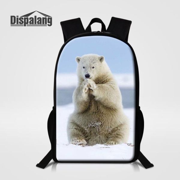 

backpack dispalang brand women men backpacks polar bear print school bag for teenage girls female rucksack mochila travel shoulder