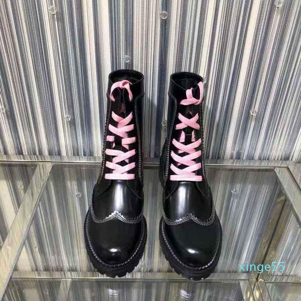 

womens velvet pink yellow lace up martin square heels boot ankle winter london real leather, Black