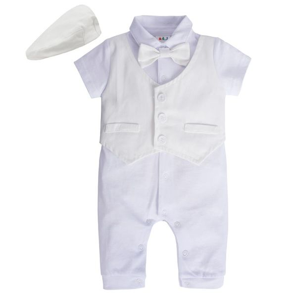 

jumpsuits baby boys christening romper outfits infant formal wedding clothes gentleman suit toddler birthday party baptism costume, Blue