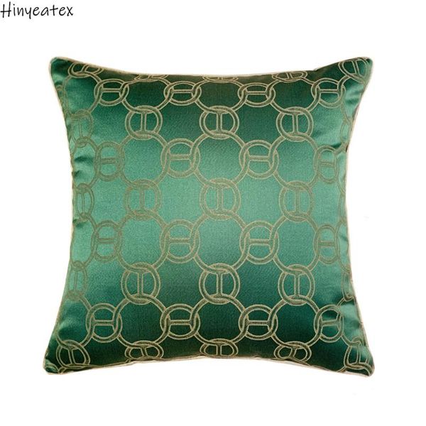 

cushion/decorative pillow geometry circle chains woven fashion green cushion case sofa chair gift home decorative cover 45x45cm sell by piec