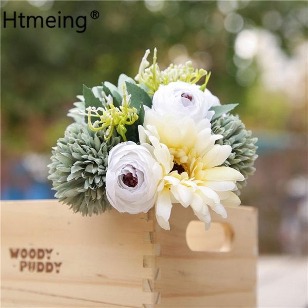 

decorative flowers & wreaths artificial fake ranunculus hydrangea daisy decor plastic carnations realistic flower arrangements home decorati