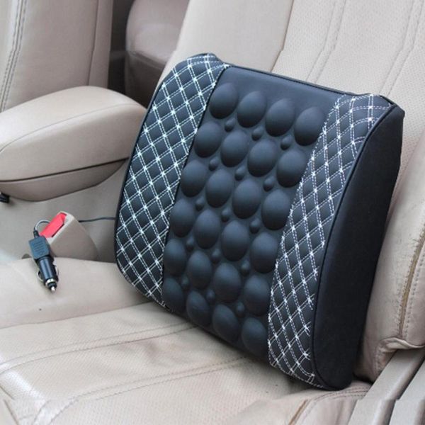 

seat cushions 12v/24v car electric massage lumbar support waist cushion massager 6xdb