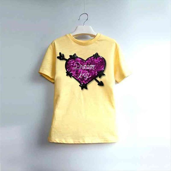 

girls girl summer clothes kid tee enfant birthday party girls princess t-shirt cotton pattern sequin clothes t shirts, Blue