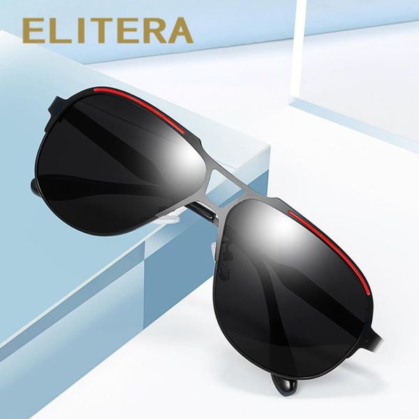 

elitera oval shades men brand metal goggle design men's sunglasses songlasses polarized glasses sun classi male pilot 2021 uv400 euejj, White;black