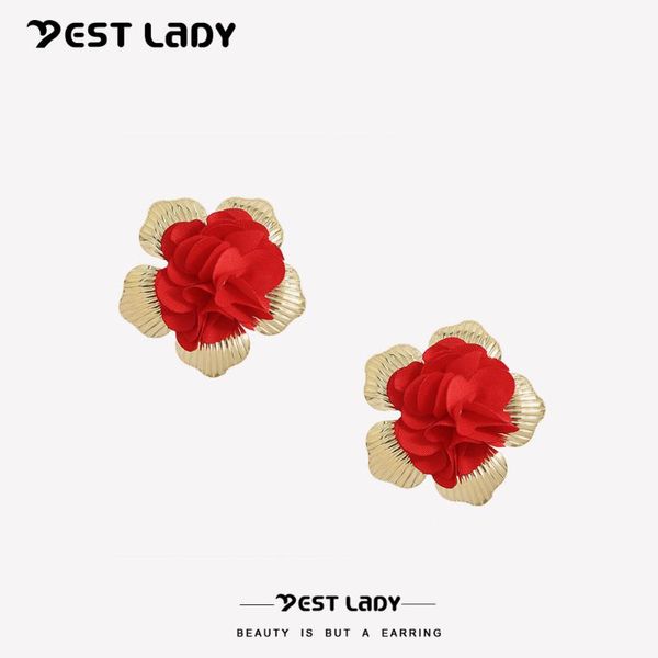 

lady 2021 novo trendy women delicate flower stud earrings charm jewelry fashion acessories ear bijiux statement wholesale, Golden;silver