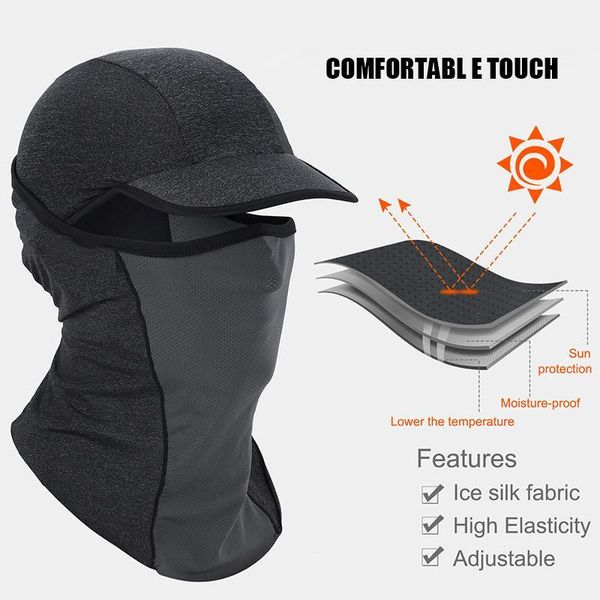 

cycling caps & masks west biking fishing visor riding cap uv protection sports mask mtb bicycle helmet turban motorcycle mask1, Black