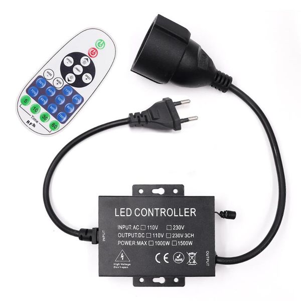 

us110v eu au 220v dimmer with 23key rf remote controller 1000w 1500w for 2835 led strip neon light led bulb string light